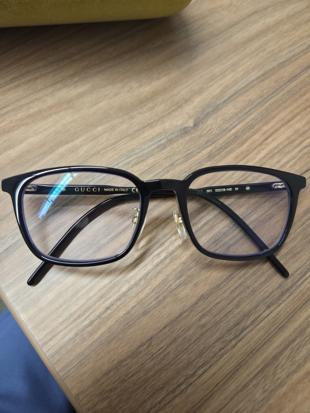 UNISEX Gucci GG1465OA Black Frame Prescription Eyeglasses NEW